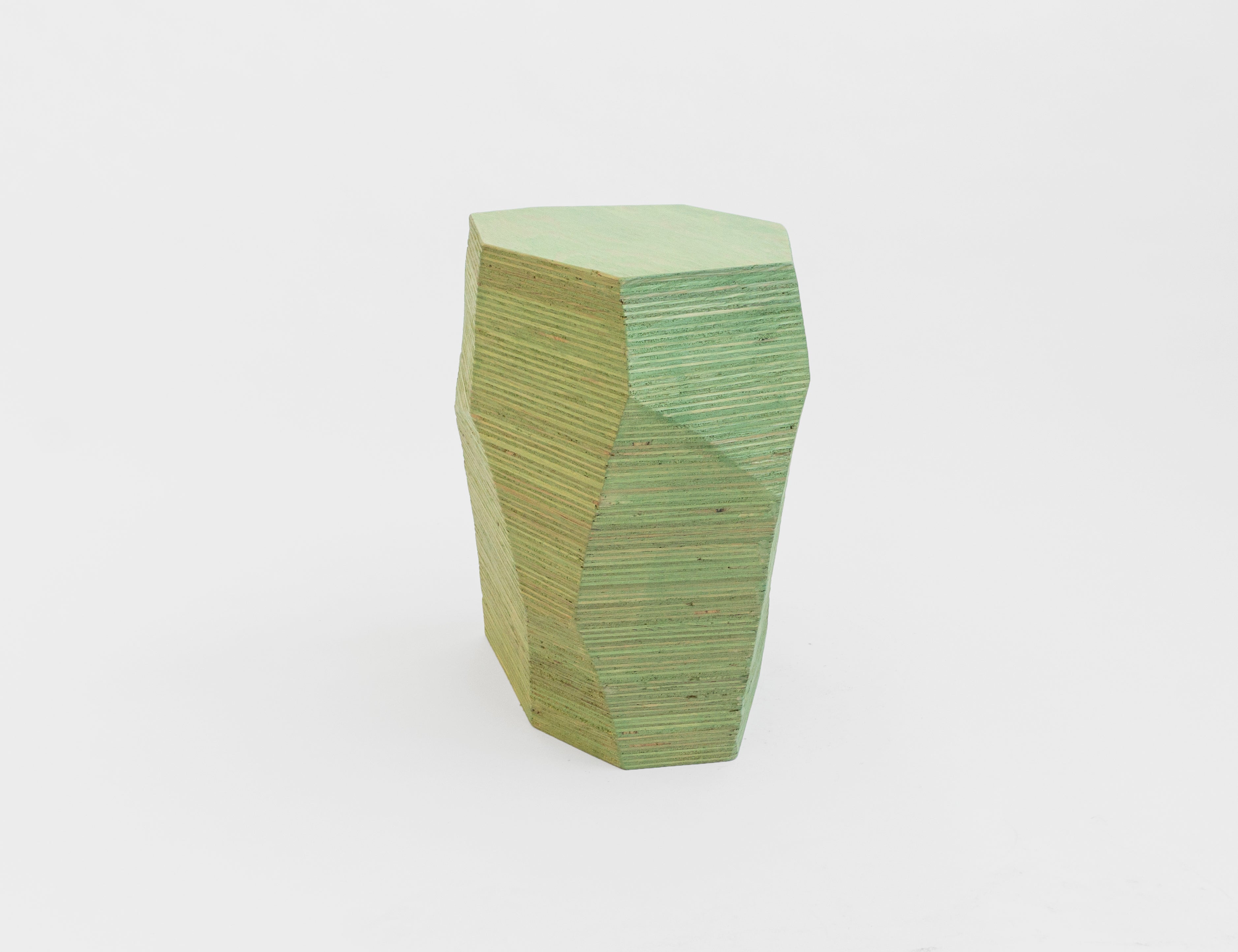 Plywood Stack Stool in Green